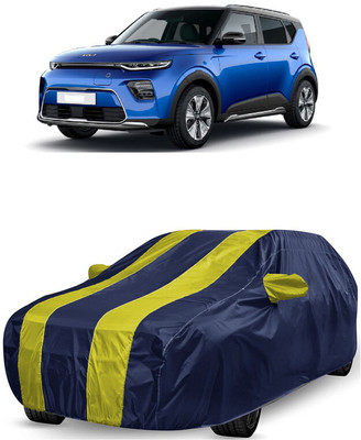 ANTOFY Car Cover For Kia Soul EV (With Mirror Pockets)(Yellow, Blue)