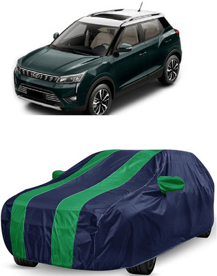 ANTOFY Car Cover For Mahindra XUV300 W6 Petrol (With Mirror Pockets)(Green, Blue)