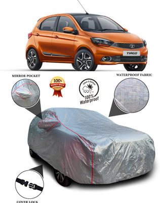 PAGORA Car Cover For Tata Tiago (With Mirror Pockets)(Silver)