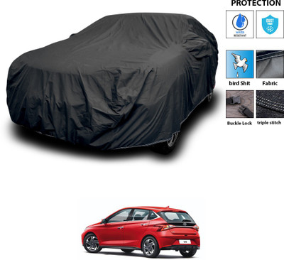 CODOKI Car Cover For Hyundai Elite i20 (With Mirror Pockets)(Black)