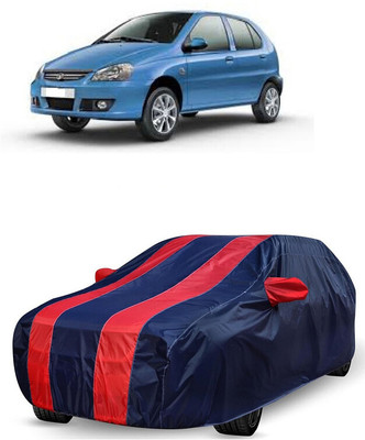 ANTOFY Car Cover For Tata Indica V3 (With Mirror Pockets)(Red, Blue)