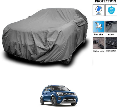 CODOKI Car Cover For Maruti Suzuki Ignis (With Mirror Pockets)(Grey)