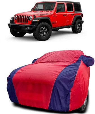 Autoprime Car Cover For Jeep Wrangler (With Mirror Pockets)(Red, Blue)