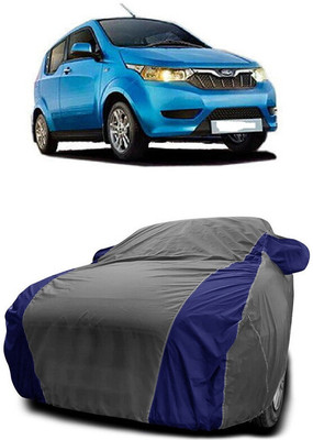 SUGASHRI Car Cover For Mahindra e2oPlus P4 (With Mirror Pockets)(Grey, Blue)
