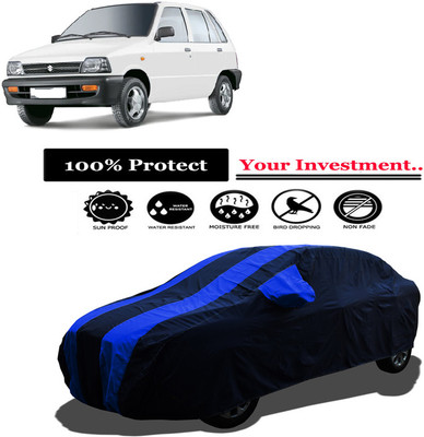 Amexride Car Cover For Maruti 800 DUO AC LPG (With Mirror Pockets)(Multicolor)