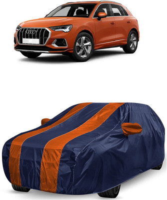 ANTOFY Car Cover For Audi Q3 (With Mirror Pockets)(Orange, Blue)