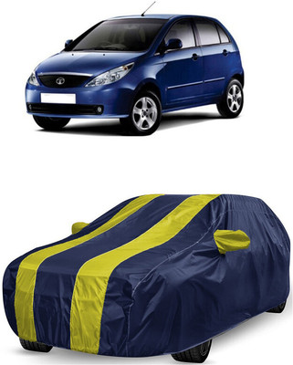 ANTOFY Car Cover For Tata Vista (With Mirror Pockets)(Yellow, Blue)