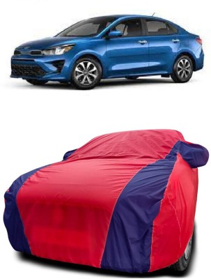 DIGGU Car Cover For Kia Rio LX (With Mirror Pockets)(Red, Blue)