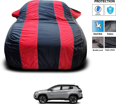 PAGORA Car Cover For Jeep Compass (With Mirror Pockets)(Red)
