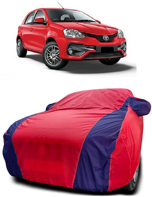 Autoprime Car Cover For Toyota Etios Liva (With Mirror Pockets)(Red, Blue)