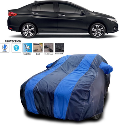 CODOKI Car Cover For Honda City i-Vtec (With Mirror Pockets)(Blue)