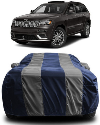 SUGASHRI Car Cover For Jeep Grand Cherokee Summit 4X4 (With Mirror Pockets)(Grey, Blue)