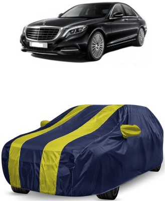 ANTOFY Car Cover For Mercedes Benz S300 (With Mirror Pockets)(Yellow, Blue)