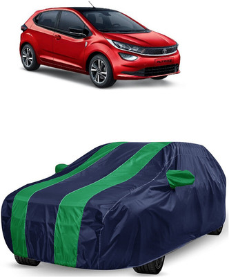 ANTOFY Car Cover For Tata Altroz XM Petrol (With Mirror Pockets)(Green, Blue)