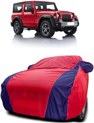 Autoprime Car Cover For Mahindra Thar (With Mirror Pockets)(Red, Blue)