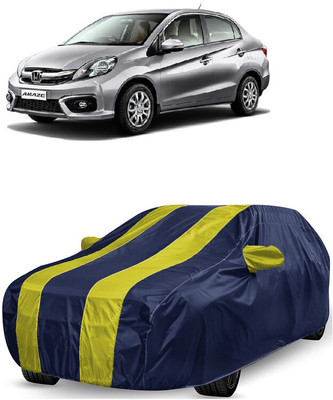 ANTOFY Car Cover For Honda Amaze SX i-VTEC (With Mirror Pockets)(Yellow, Blue)