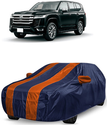 ANTOFY Car Cover For Toyota Land Cruiser (With Mirror Pockets)(Orange, Blue)