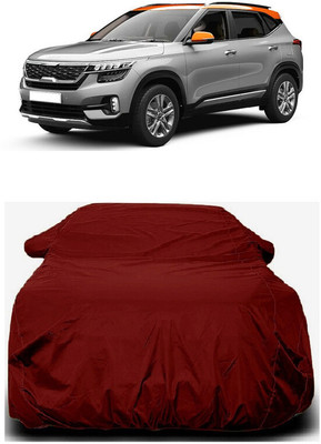 Autoprime Car Cover For Kia Seltos HTX 1.5 Diesel Dual Tone (With Mirror Pockets)(Maroon)