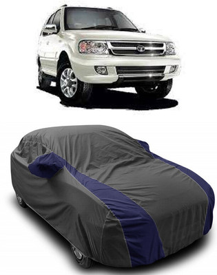 ANTOFY Car Cover For Tata Safari DICOR 2.2 LX 4x2 (With Mirror Pockets)(Grey, Blue)