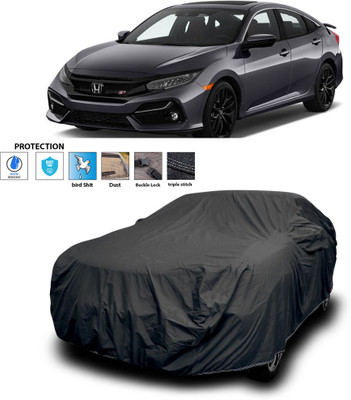 PAGORA Car Cover For Honda Civic (With Mirror Pockets)(Black)