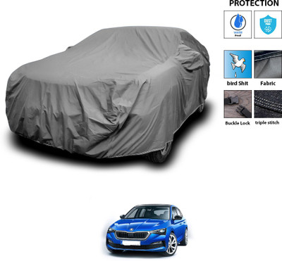 CODOKI Car Cover For Skoda Fabia (With Mirror Pockets)(Grey)