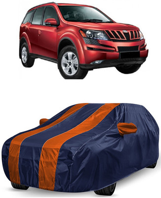 ANTOFY Car Cover For Mahindra XUV500 W8 AWD (With Mirror Pockets)(Orange, Blue)