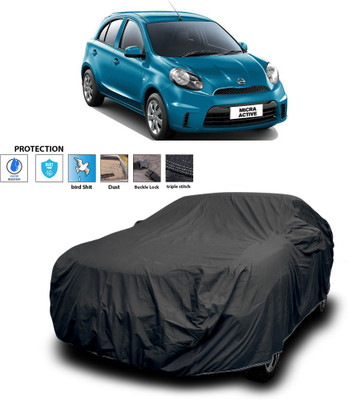CODOKI Car Cover For Nissan Micra Active (With Mirror Pockets)(Black)