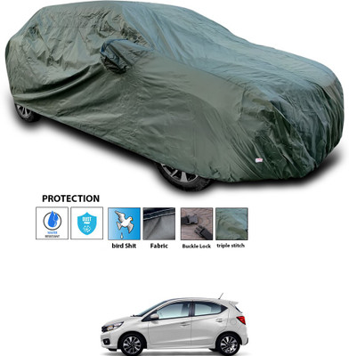 CODOKI Car Cover For Honda Brio (With Mirror Pockets)(Green)