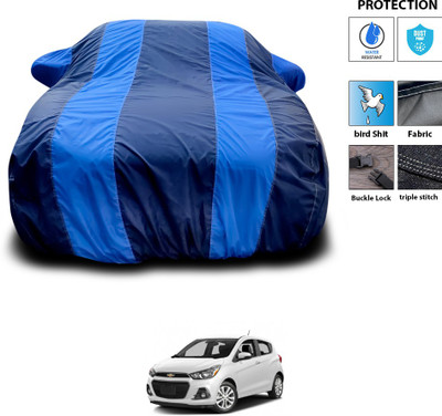 GOSHIV-car and bike accessories Car Cover For Chevrolet Spark (With Mirror Pockets)(Blue)