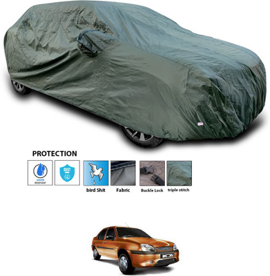 CODOKI Car Cover For Ford Ikon (With Mirror Pockets)(Green)