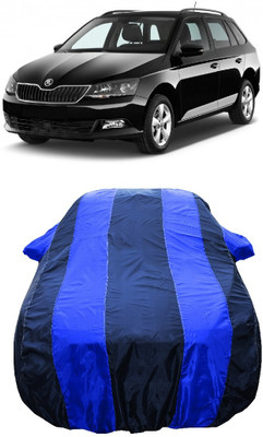 Wegather Car Cover For Skoda Fabia 1.6 TDI (With Mirror Pockets)(Blue)