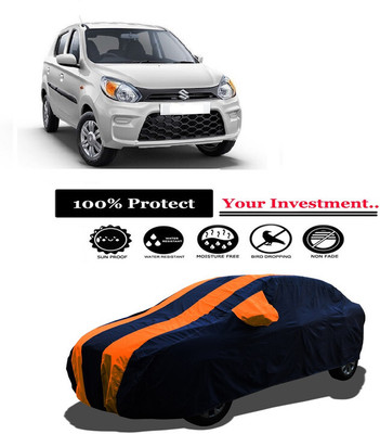 Amexride Car Cover For Maruti 800 Std BSII (With Mirror Pockets)(Orange)