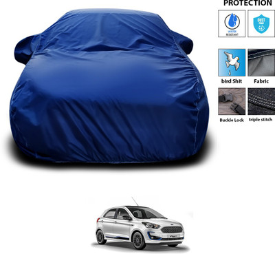 PAGORA Car Cover For Ford Figo (With Mirror Pockets)(Blue)