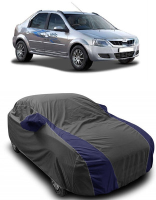 ANTOFY Car Cover For Mahindra E Verito D6 Electric (With Mirror Pockets)(Grey, Blue)