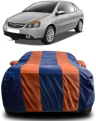 SUGASHRI Car Cover For Tata Indigo eCS (With Mirror Pockets)(Orange, Blue)