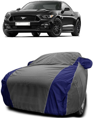 Autoprime Car Cover For Ford Mustang V8 (With Mirror Pockets)(Grey, Blue)