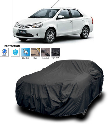 PAGORA Car Cover For Toyota Etios (With Mirror Pockets)(Black)