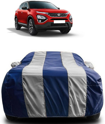 SUGASHRI Car Cover For Tata Harrier (With Mirror Pockets)(White, Blue)