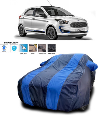 PAGORA Car Cover For Ford Figo (With Mirror Pockets)(Blue)