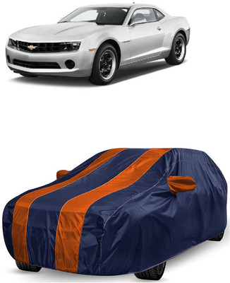 ANTOFY Car Cover For Chevrolet Camaro 3.4L (With Mirror Pockets)(Orange, Blue)