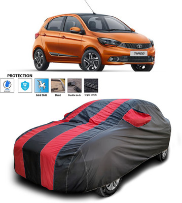 PAGORA Car Cover For Tata Tiago (With Mirror Pockets)(Red)