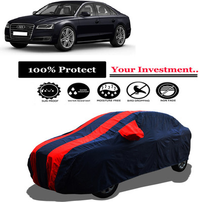 Amexride Car Cover For Audi A8 4E 3.0 TDI Quattro (With Mirror Pockets)(Red)
