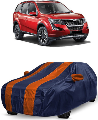 ANTOFY Car Cover For Mahindra XUV500 W11 AT Diesel (With Mirror Pockets)(Orange, Blue)