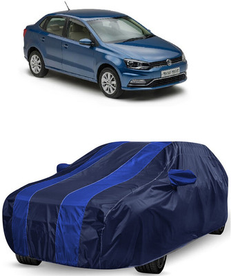 ANTOFY Car Cover For Volkswagen Ameo 1.5 TDI Highline Plus AT Diesel (With Mirror Pockets)(Blue, Blue)