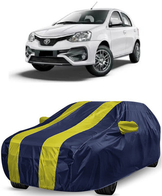 ANTOFY Car Cover For Toyota Etios Liva 1.4 GD Diesel (With Mirror Pockets)(Yellow, Blue)