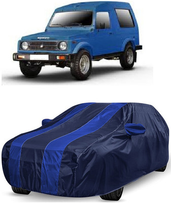 ANTOFY Car Cover For Maruti Suzuki Gypsy MG-410 (With Mirror Pockets)(Blue, Blue)