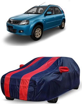 ANTOFY Car Cover For Mahindra E Verito D6 (With Mirror Pockets)(Red, Blue)