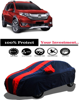 Amexride Car Cover For Honda BRV (With Mirror Pockets)(Red)