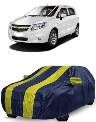 ANTOFY Car Cover For Chevrolet UVA (With Mirror Pockets)(Yellow, Blue)