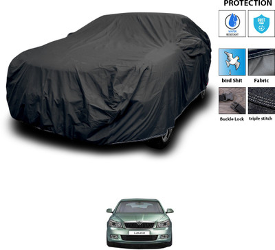 CODOKI Car Cover For Skoda Laura (With Mirror Pockets)(Black)